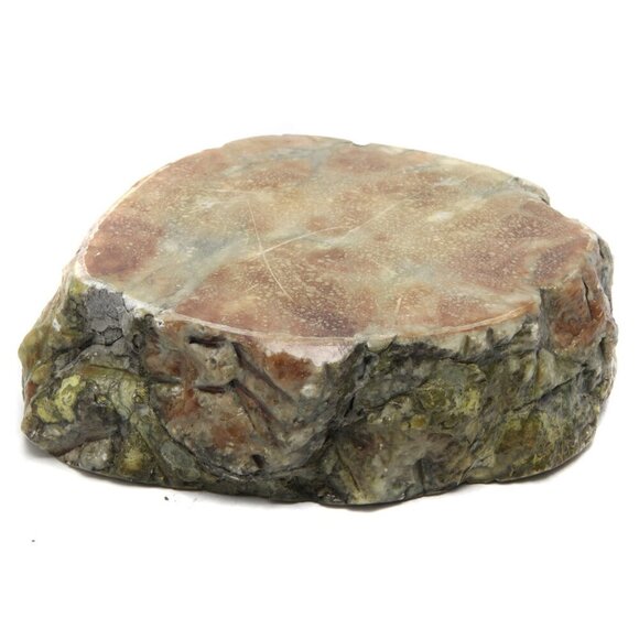 Vintage Alabaster Marble Ashtray Italy Natural Solid Stone Carved Green 70s MCM - Picture 7 of 8